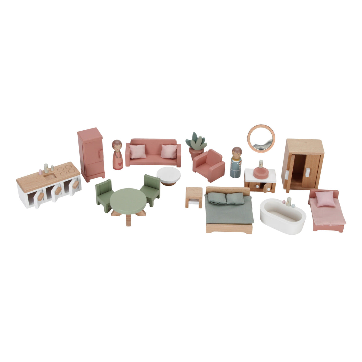 Little Dutch Wooden Dolls House With Furniture