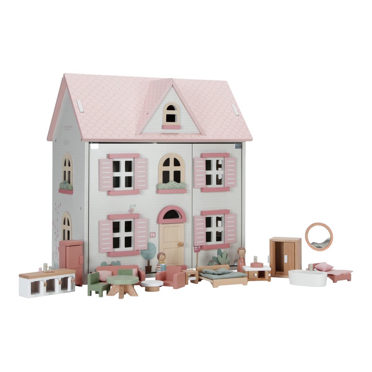 Little Dutch Wooden Dolls House With Furniture