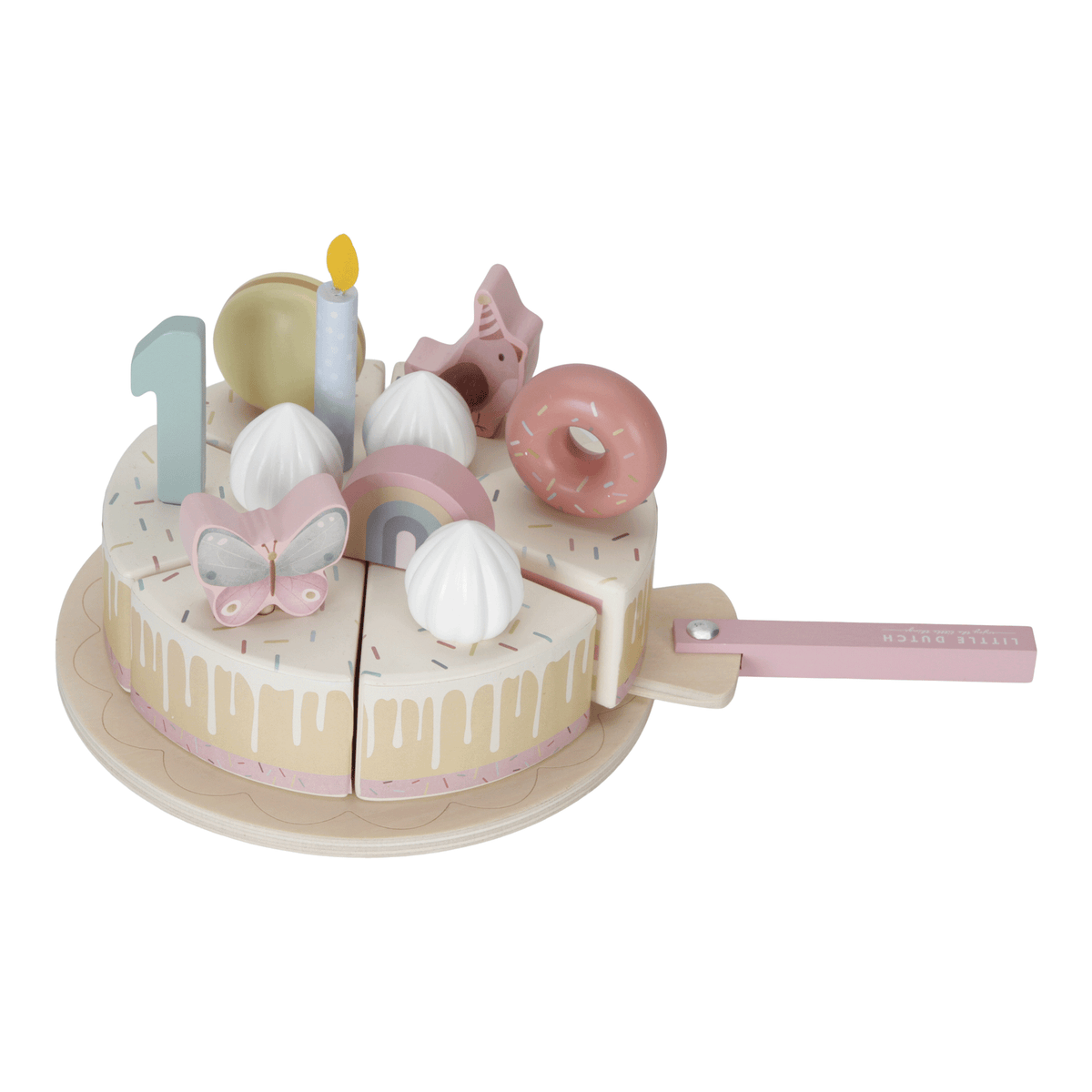 Little Dutch Wooden Birthday Cake - Pink