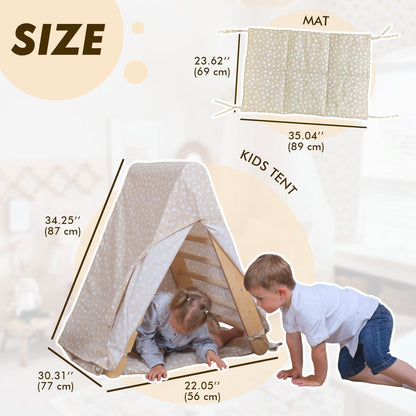 Play Tent Cover with Mat for Triangle Ladder
